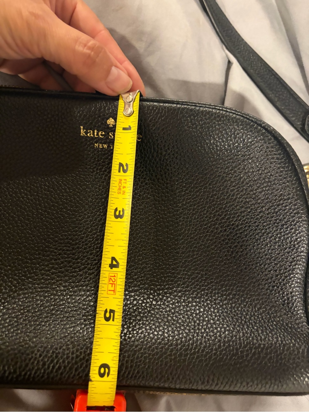 kate spade Black Pebbled Leather Crossbody with Gold Hardware - Picture 9 of 9